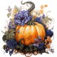 Sticker decorativ, Dovleac, Portocaliu, 62 cm, 1322STK-3