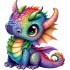 Sticker decorativ, Dragon, Multicolor, 67 cm, 1262STK-6