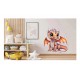 Sticker decorativ, Dragon, Portocaliu, 65 cm, 1262STK-4