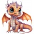 Sticker decorativ, Dragon, Portocaliu, 65 cm, 1262STK-4