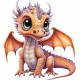 Sticker decorativ, Dragon, Portocaliu, 65 cm, 1262STK-4