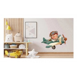 Sticker decorativ, Elicopter, Verde, 81 cm, 1286STK Sticker decorativ, Elicopter, Verde, 81 cm, 1286STK