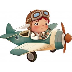 Sticker decorativ, Elicopter, Verde, 81 cm, 1286STK