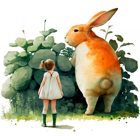Sticker decorativ, Fetita, Verde, 67 cm, 1283STK-2