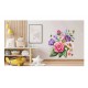 Sticker decorativ, Flori, Multicolor, 64 cm, 1216STK-6