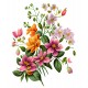 Sticker decorativ, Flori, Multicolor, 80 cm, 1216STK-10 Sticker decorativ, Flori, Multicolor, 80 cm, 1216STK-10