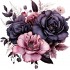 Sticker decorativ, Flori, Roz, 60 cm, 1325STK