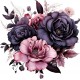 Sticker decorativ, Flori, Roz, 60 cm, 1325STK Sticker decorativ, Flori, Roz, 60 cm, 1325STK