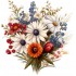 Sticker decorativ, Flori Salbatice, Alb, 62 cm, 1319STK-4
