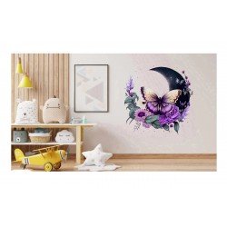 Sticker decorativ, Fluture, Mov, 61 cm, 1272STK