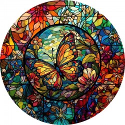 Sticker decorativ, Fluture, Multicolor, 60 cm, 1278STK-1