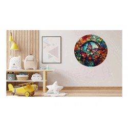 Sticker decorativ, Fluture, Multicolor, 60 cm, 1278STK