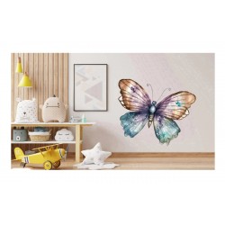 Sticker decorativ, Fluture, Multicolor, 80 cm, 1207STK-3