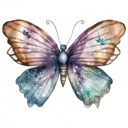 Sticker decorativ, Fluture, Multicolor, 80 cm, 1207STK-3