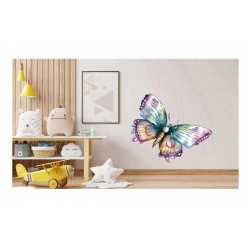 Sticker decorativ, Fluture, Multicolor, 80 cm, 1207STK-6