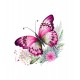 Sticker decorativ, Fluture, Roz, 69 cm, 1209STK-5 Sticker decorativ, Fluture, Roz, 69 cm, 1209STK-5