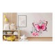 Sticker decorativ, Fluture, Roz, 69 cm, 1209STK-6