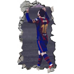Sticker decorativ, Fotbalist, Albastru, 90 cm, 1364STK-3