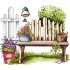 Sticker decorativ, Gard, Verde, 68 cm, 1261STK-2