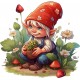 Sticker decorativ, Gnom Fericit, Multicolor, 60 cm, 1247STK-4