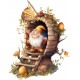 Sticker decorativ, Gnom Fericit, Multicolor, 78 cm, 1247STK-5