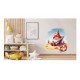 Sticker decorativ, Gnom Fericit, Rosu, 66 cm, 1247STK Sticker decorativ, Gnom Fericit, Rosu, 66 cm, 1247STK