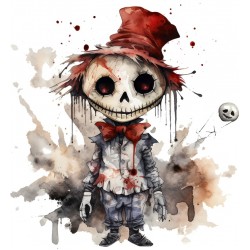 Sticker decorativ, Halloween, Alb, 65 cm, 1334STK