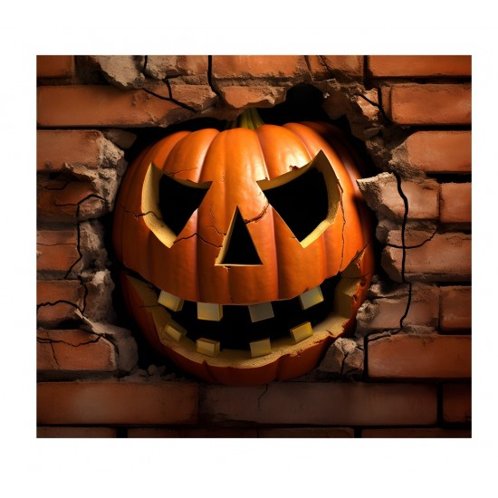 Sticker decorativ, Halloween, Portocaliu, 68 cm, 1340STK
