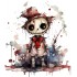 Sticker decorativ, Halloween, Rosu, 68 cm, 1334STK-1