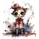 Sticker decorativ, Halloween, Rosu, 68 cm, 1334STK-1