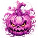 Sticker decorativ, Halloween, Roz, 64 cm, 1337STK-10