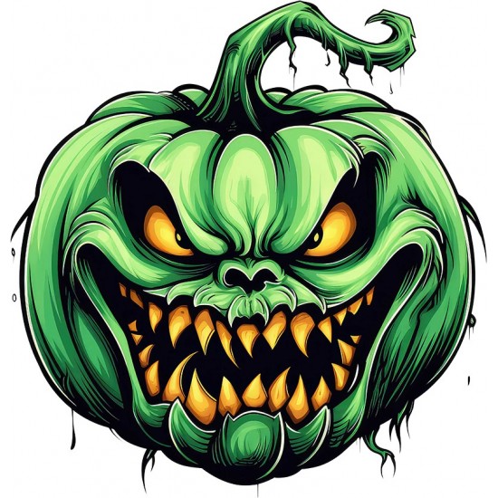 Sticker decorativ, Halloween, Verde, 62 cm, 1337STK