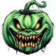 Sticker decorativ, Halloween, Verde, 62 cm, 1337STK