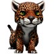 Sticker decorativ, Jaguar, Portocaliu, 83 cm, 1236STK Sticker decorativ, Jaguar, Portocaliu, 83 cm, 1236STK