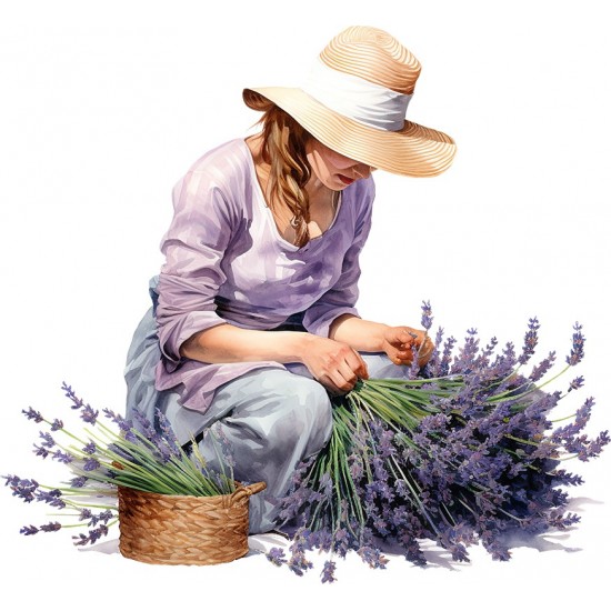 Sticker decorativ, Lavanda, Mov, 65 cm, 1339STK-1 Sticker decorativ, Lavanda, Mov, 65 cm, 1339STK-1