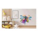 Sticker decorativ, Libelula, Albastru, 62 cm, 1206STK-2