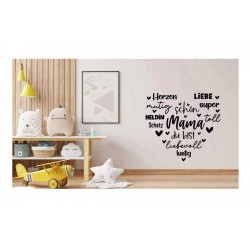 Sticker decorativ, Mama, Negru, 68 cm, 1238STK-1