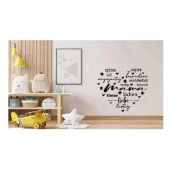 Sticker decorativ, Mama, Negru, 68 cm, 1238STK