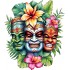 Sticker decorativ, Masca, Multicolor, 68 cm, 1288STK-5