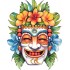 Sticker decorativ, Masca, Multicolor, 75 cm, 1288STK-4
