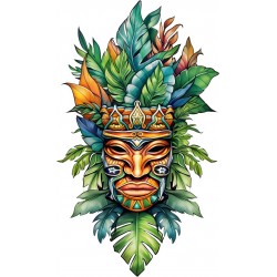 Sticker decorativ, Masca, Multicolor, 90 cm, 1288STK-3
