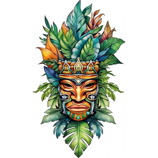 Sticker decorativ, Masca, Multicolor, 90 cm, 1288STK-3 Sticker decorativ, Masca, Multicolor, 90 cm, 1288STK-3
