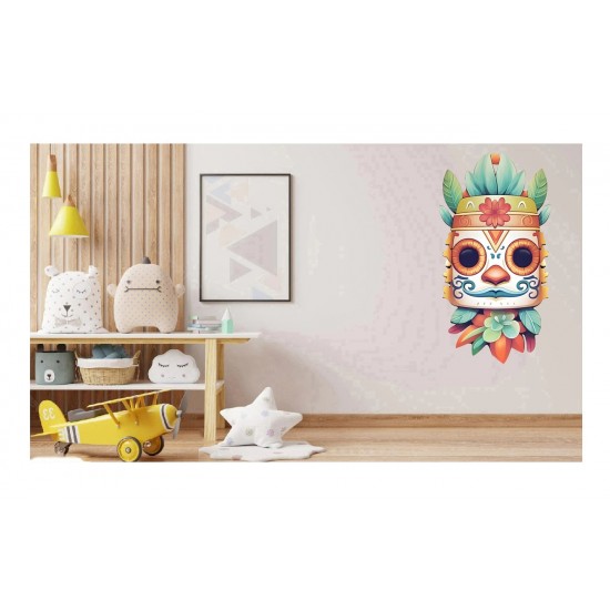 Sticker decorativ, Masca, Multicolor, 90 cm, 1288STK-6
