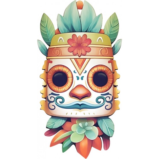 Sticker decorativ, Masca, Multicolor, 90 cm, 1288STK-6