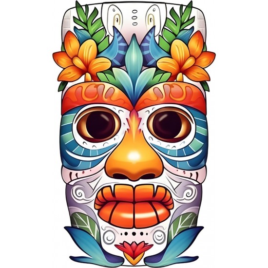 Sticker decorativ, Masca, Multicolor, 90 cm, 1288STK-7