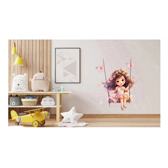 Sticker decorativ, Mica Printesa, Roz, 70 cm, 1268STK-1