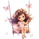 Sticker decorativ, Mica Printesa, Roz, 70 cm, 1268STK-1
