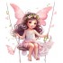 Sticker decorativ, Mica Printesa, Roz, 72 cm, 1268STK-4