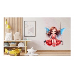 Sticker decorativ, Mica Printesa, Rosu, 73 cm, 1292STK Sticker decorativ, Mica Printesa, Rosu, 73 cm, 1292STK