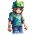 Sticker decorativ, Minecraft, Verde, 1376STK-1